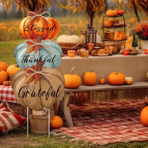 3 Pcs 31 Inch Fall Outdoor Decorations Yard Sign (Neutral Colors)