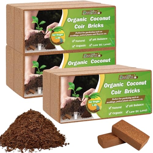 6 Pcs Coco Coir Brick for Plants (6pcs)