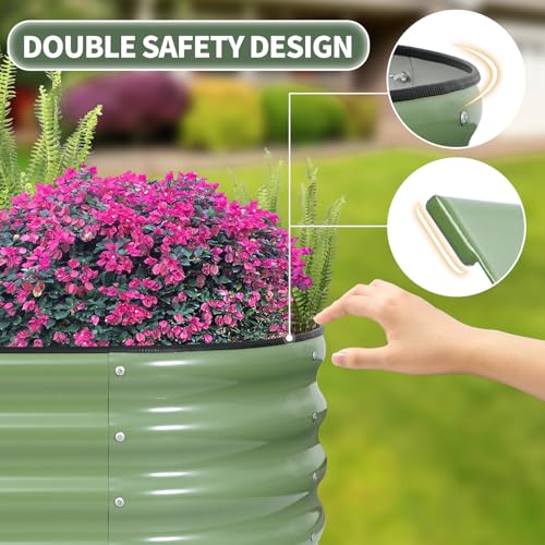 Galvanized Raised Garden Bed (Green / 6×2×1ft（1pcs）)