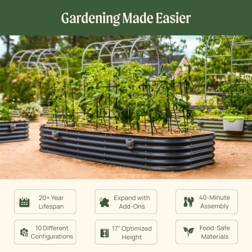 Raised Garden Bed Kit (Olive Green / 17" Tall)
