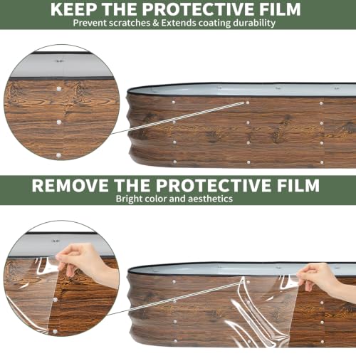 Galvanized Raised Garden Bed Outdoor (Grain / 8×2×1ft（2pcs）)