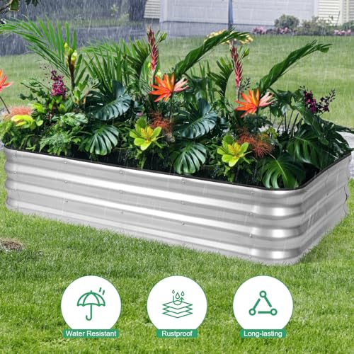 Raised Garden Bed (Sliver / 1pack-5X3X1)