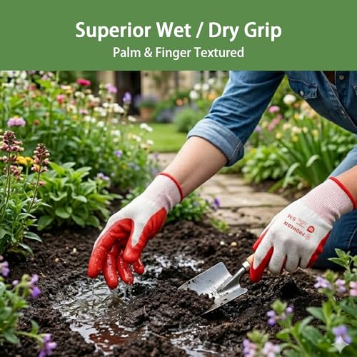 4 Pairs Gardening Gloves for Women & Men (Multicolor / Small)