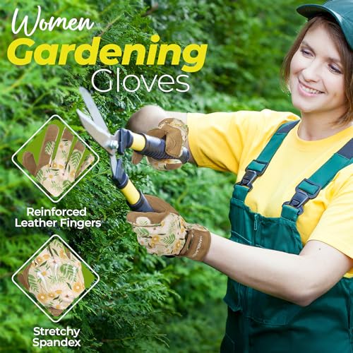 Gardening Gloves for Women (Khaki / Small (Pack of 1))