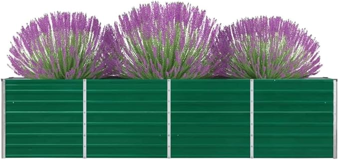 Raised Garden Bed Green Galvanized Steel Large Sturdy Decorative pots Flower pots Plant containers for Backyard Garden
