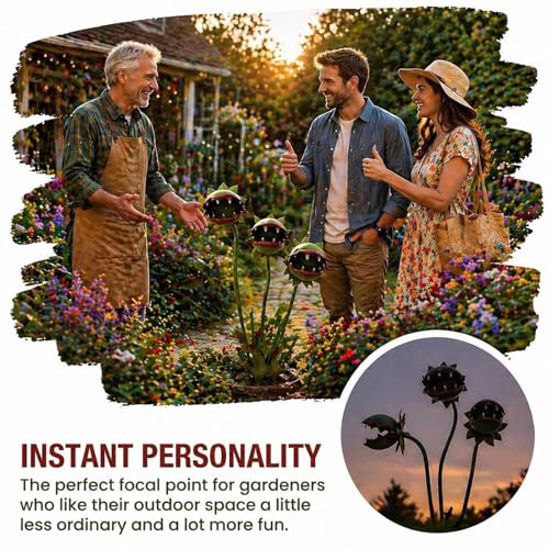 Whimsical Metal Garden Stake