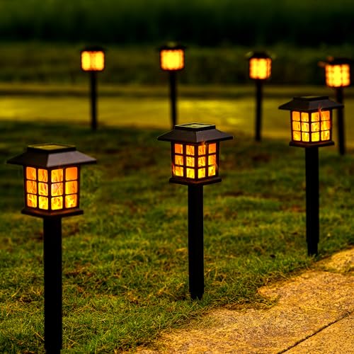 Solar Lights Outdoor Waterproof 16 Pack (16 PACK / Flickering Flame)