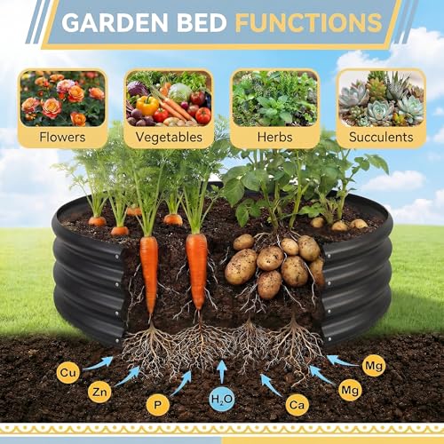 3×3×1ft Galvanized Raised Garden Bed Kit (3×3×1ft / 2-grey)