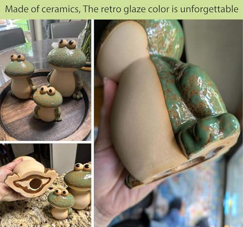 Ceramic Frog Garden Decor Set of 3