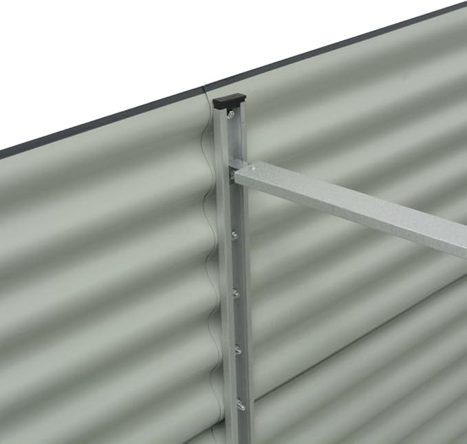 vidaXL Garden Raised Bed Galvanised Steel, Oval Garden Planter for Flowers and Planters, Bottomless Raised Flower Bed, Weather-Resistant, Grey, 94.5"x31.5"x31.9"
