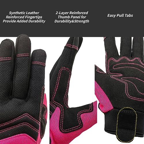 Women's Large Pink Work Gloves (1 Pair Per Pack-pink Work Gloves / Large)