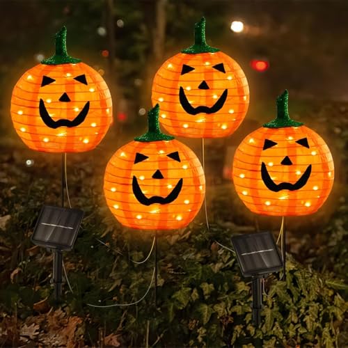 Solar Halloween Pumpkin Lights (Orange)