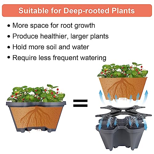 Vertical Planter Tower (Dark Gray / 5 Tier)
