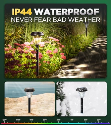 10 Pack Ultra Bright Solar Lights Outdoor Waterproof (10 Pack / Cool White)