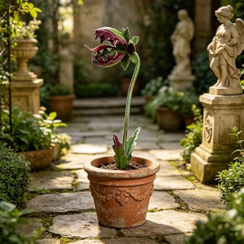 Whimsical Metal Carnivorous Plant Garden Stake (D)