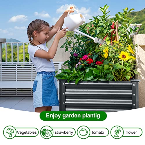 Galvanized Raised Garden Bed with Legs (Gray / 48×24×32in)
