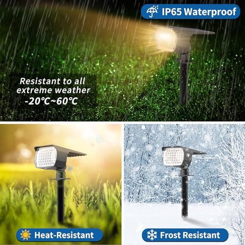 Solar Spot Light Outdoor Landscape Spotlights 6 Pack Warm White (Warm White / 6 Pack)