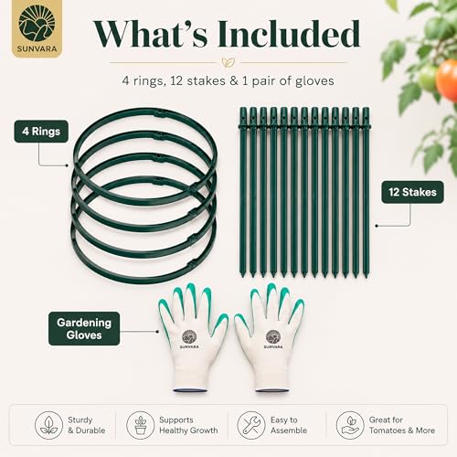 Tomato Cages Heavy Duty Garden Trellis for Raised Beds & Pots