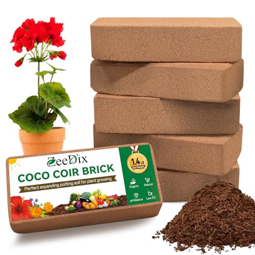 6 Pcs Coco Coir Brick for Plants (6pcs)