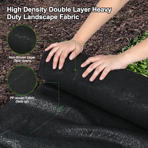 5 oz Heavy Duty Weed Barrier Landscape Fabric (5oz - 6ft x 250ft)