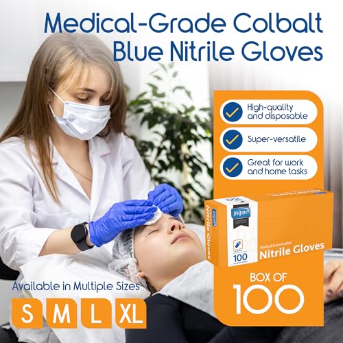 Cobalt Blue Nitrile Disposable Gloves (Small / Blue - Box of 100)