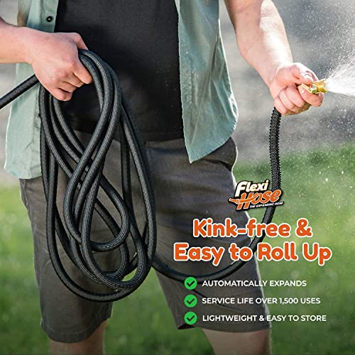 Lightweight Expandable Garden Hose (Black / 50 ft)