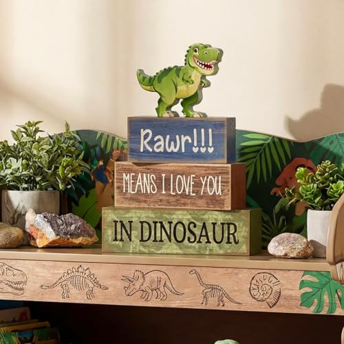 4 Pcs Dinosaur Table Decorations Wooden Dinosaur Party Decor (Dinosaur)