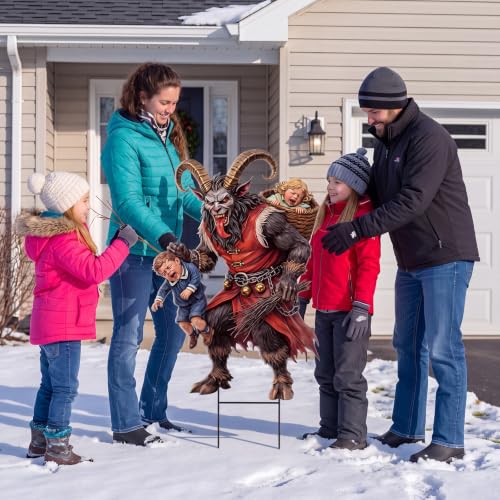 Christmas Outdoor Decor Krampus Metal Garden Stakes (Krampus)