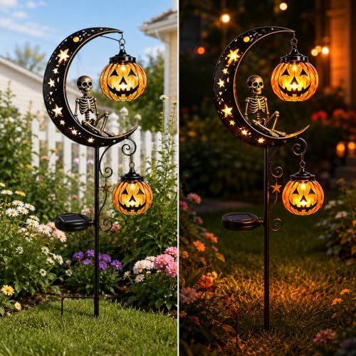 Solar Halloween Black Cat Garden Stake Light
