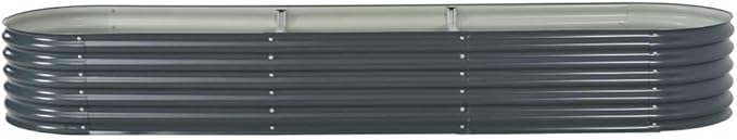 Metal Raised Garden Bed for Vegetables, Outdoor Garden Raised Planter Box, Backyard Patio Planter Raised Beds for Flowers, Herbs, Fruits Garden Raised Bed 126"x31.5"x17.3" Galvanised Steel Gray