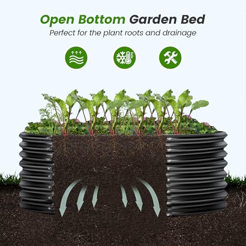 4×4×2ft Galvanized Raised Garden Bed Kit 2Pcs (Gray / 4×4×2ft (2-Pack))
