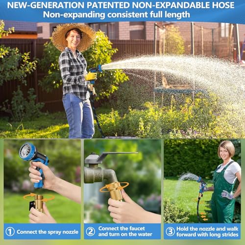 50 FT Non Expandable Garden Hose (Blackblue / 50ft)
