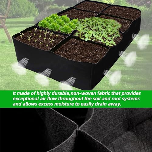 Fabric Raised Garden Bed (Rectangular / 2 Packs 8Grids 3x6 ft)