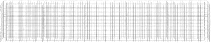 Gabion Raised Bed, Gabion Cages for retaining Walls Outdoor Backyard Planter Raised Garden Bed Suitable for Outdoor Landscape Lawn Cafes Backyard Patio Galvanized Steel 177.2"x11.8"x35.4"