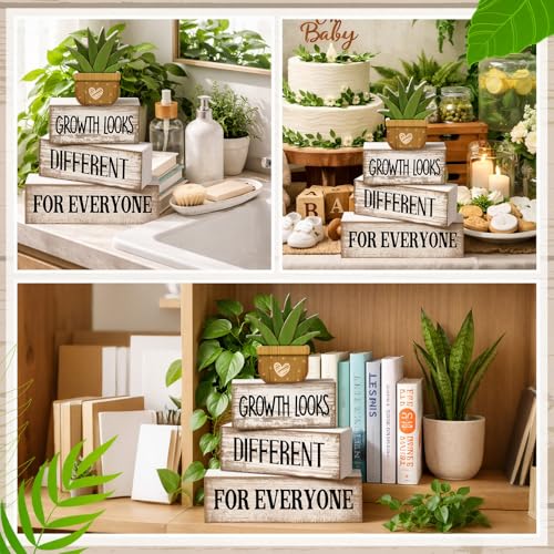 4 Pcs Farmhouse Table Decor (Growth Looks Different for Everyone)