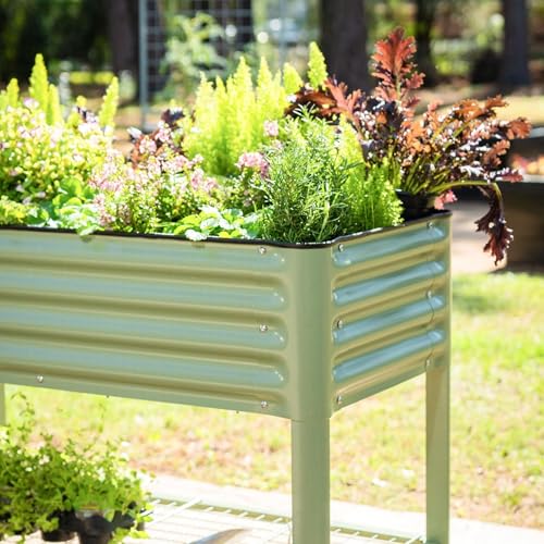 Elevated Raised Garden Bed (Pearl White / 2' x 8')