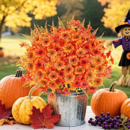 16PCS Artifcial Fall Flowers (Mix Fall / 16PCS)