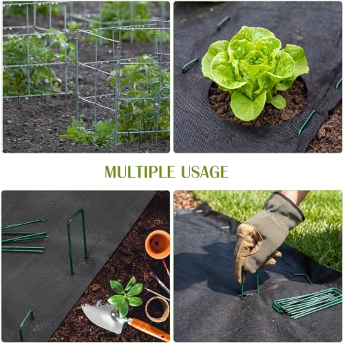 75 Pack Green Landscape Staples (4 Inch/Green-75 Pcs)
