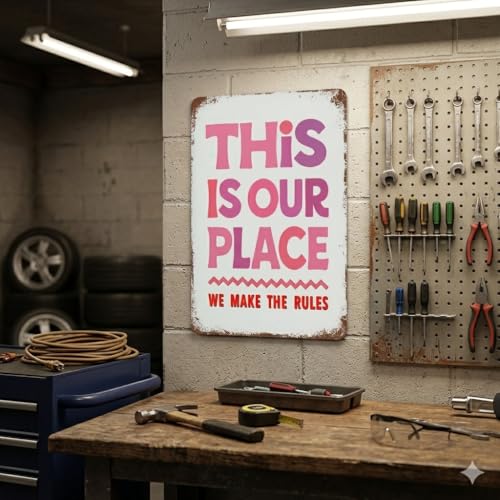 Our Place We Make The Rules Metal Tin Sign (Place)