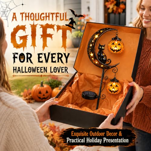 Solar Halloween Black Cat Garden Stake Light