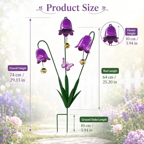 Metal Carnivorous Plant Garden Stake (Purple-1pc)