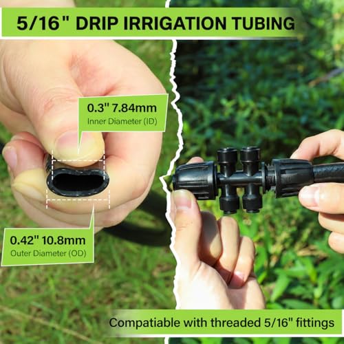 50FT 5 16 Inch Mainline Tubing with 6 (50FT - 5/16" Tubing)