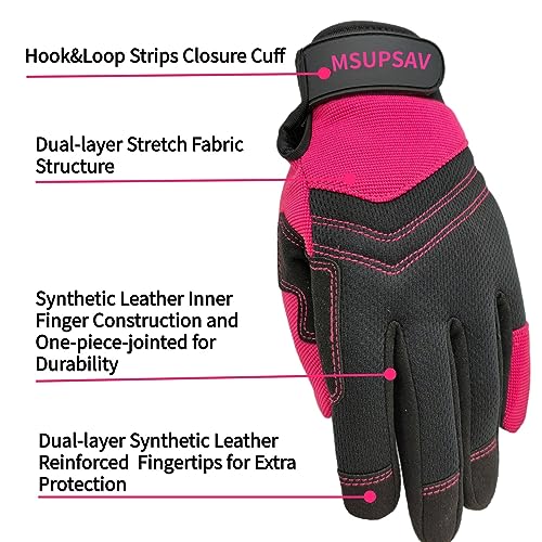 Work Gloves Women (1 Pair Per Pack-pink Work Gloves / Small)