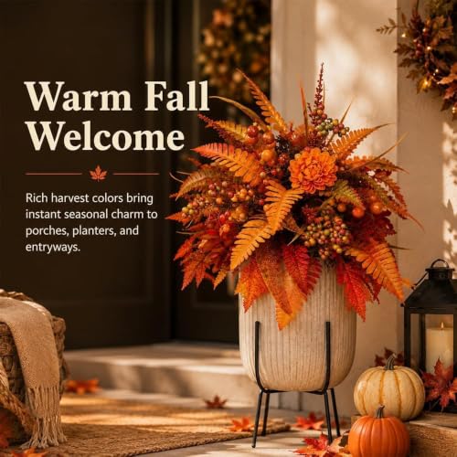 Harvest Floral Garden Stake Arrangement (Orange-1pc)