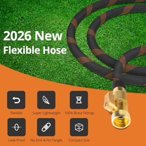 Garden Hose 100ft (Black Orange / 100FT)