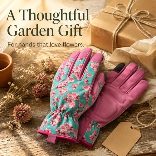 Lightweight Gardening Gloves (Pink&blue / Medium)