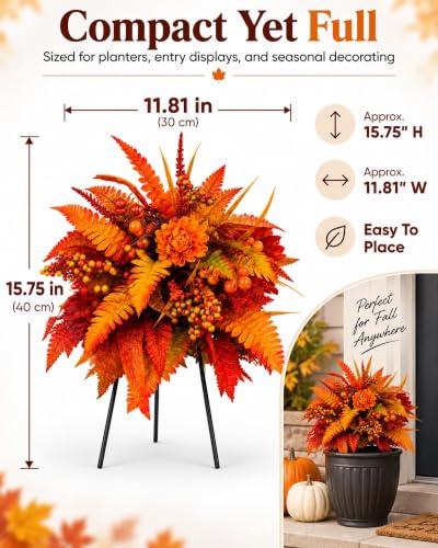 Autumn Harvest Floral Garden Stake Arrangement (1pc#)