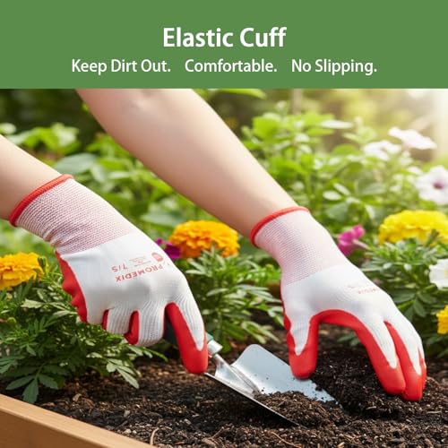 4 Pairs Gardening Gloves for Women & Men (Multicolor / Small)