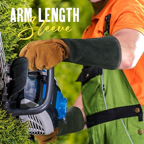 Rose Pruning Gloves for Men Women (Caramel Brown / Medium (Pack of 1))