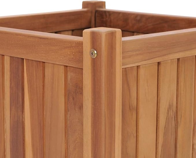 Raised Bed 15.7"x15.7"x15.7" Solid Wood Teak,Raised Garden Bed,Outdoor Planters for Flower Herb Garden